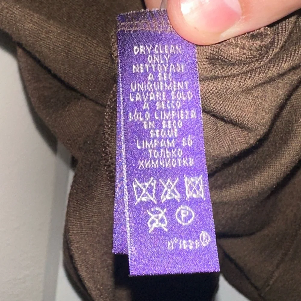 Ralph Lauren Purple Label Dark Brown Zip-Up Sweater